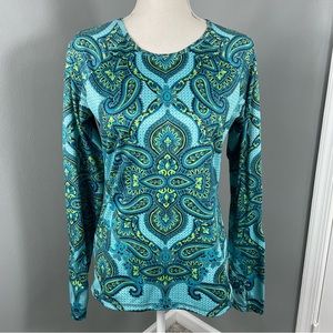 Athleta || Fun Print Athletic Long Sleeve Size M